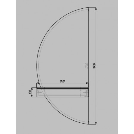 Туалетный столик с LED-зеркалом AURA  А-73